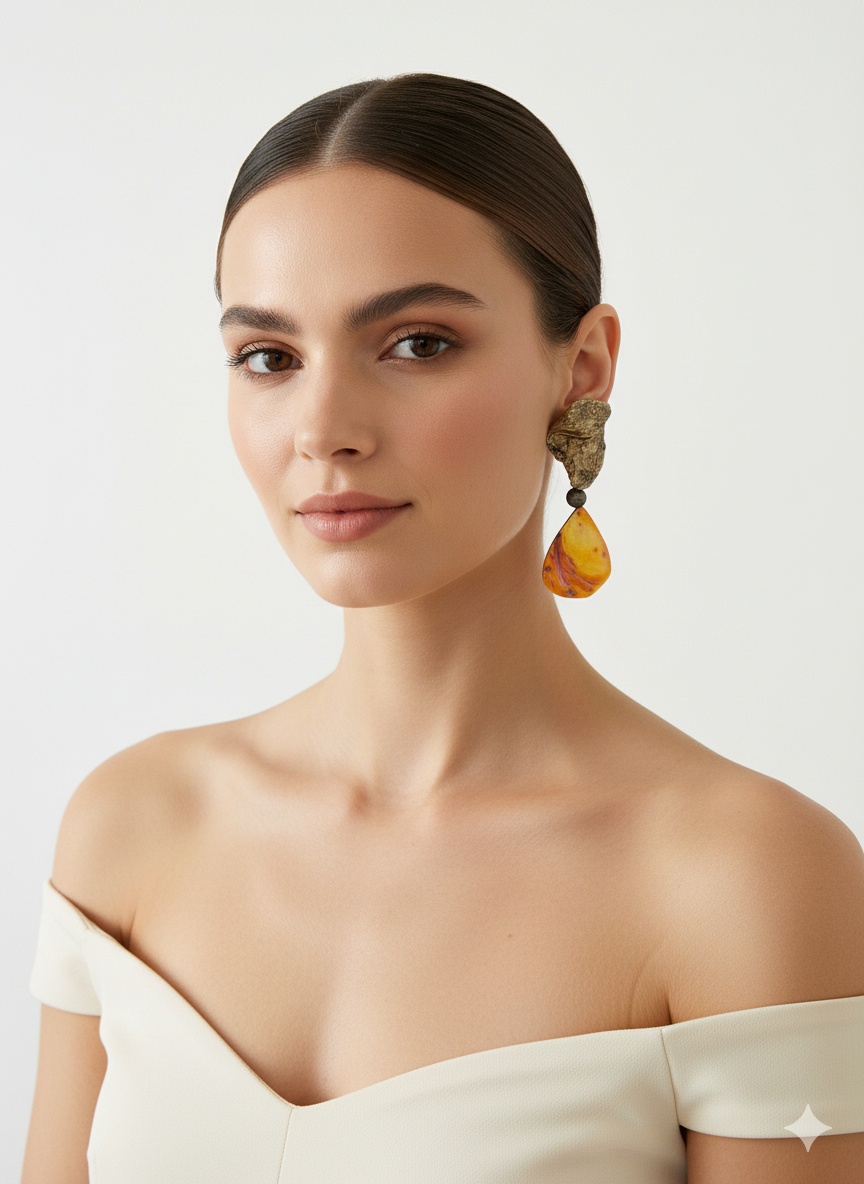Handmade Paper Earrings – Organic Inspired Design | Niksa Design