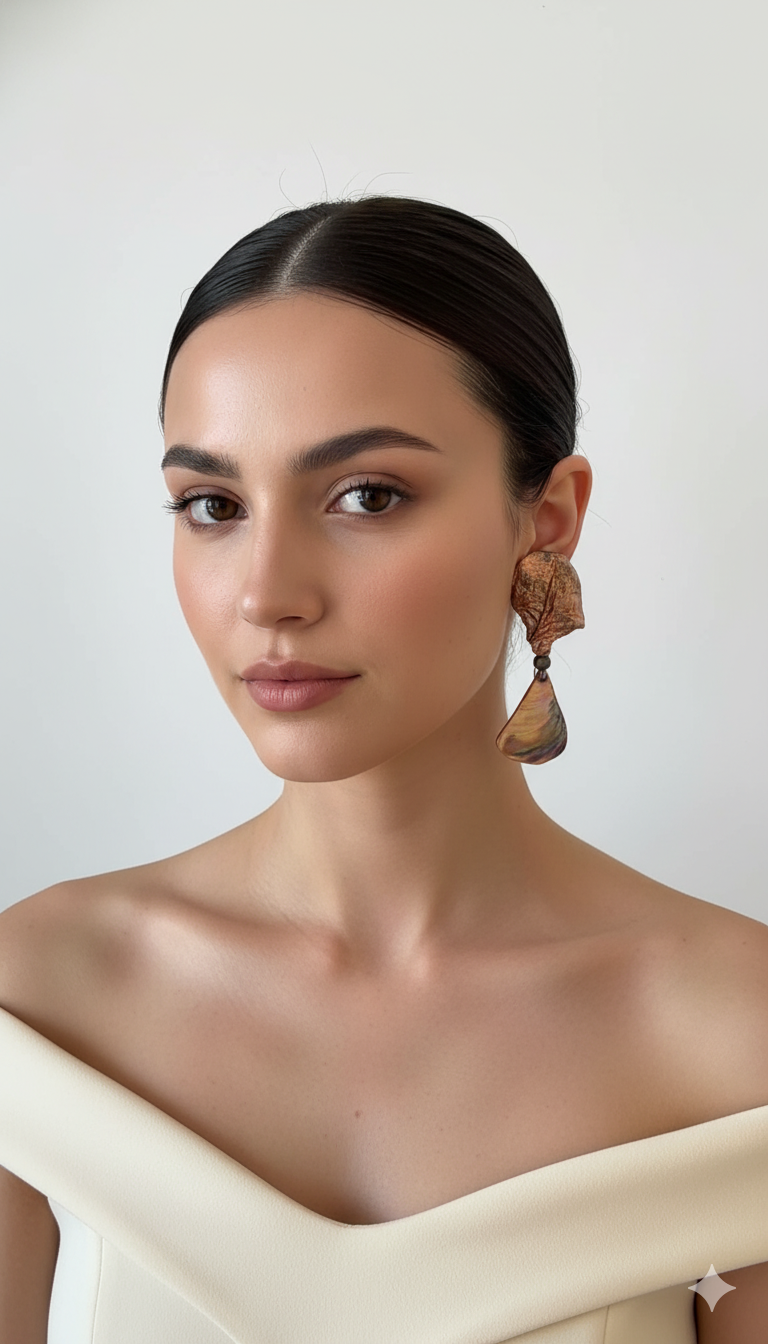 Handmade Paper Earrings – Organic Inspired Design | Niksa Design