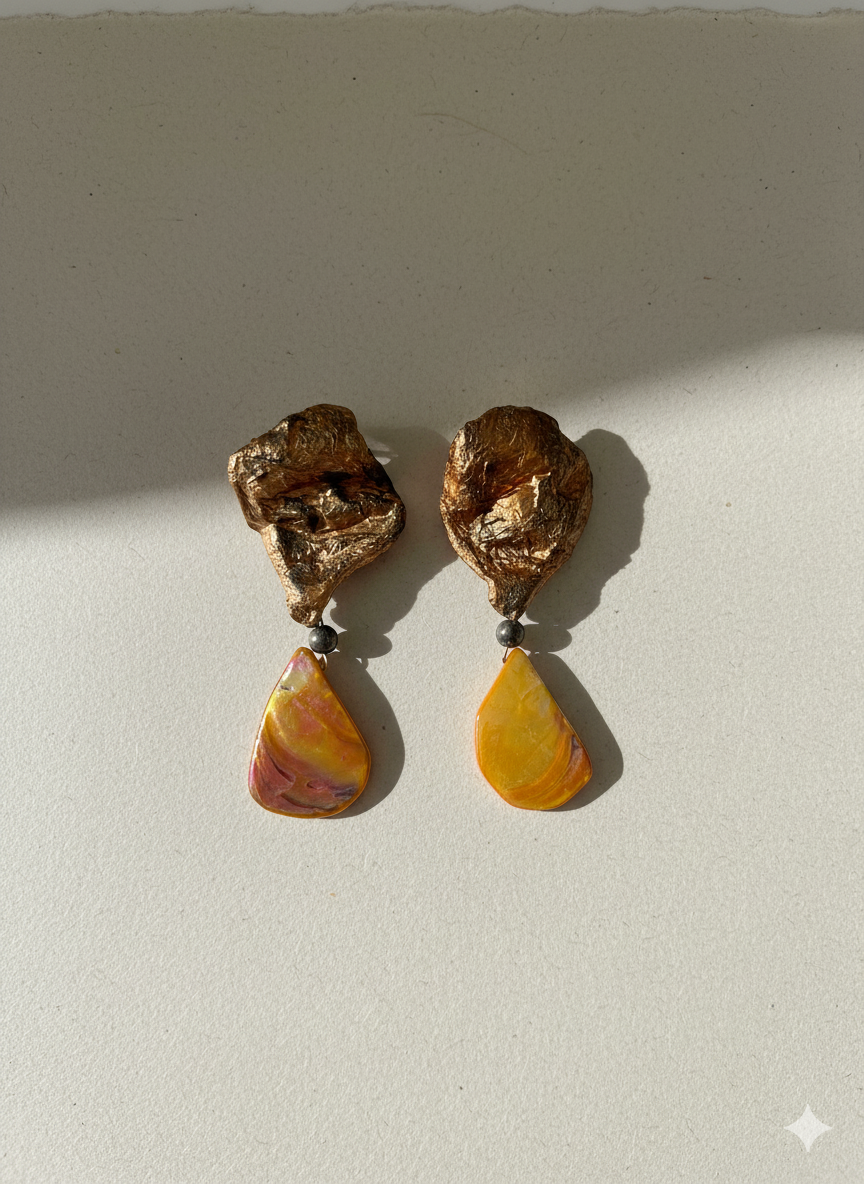 Handmade Paper Earrings – Organic Inspired Design | Niksa Design