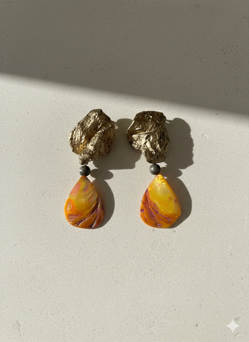 Handmade Paper Earrings – Organic Inspired Design | Niksa Design