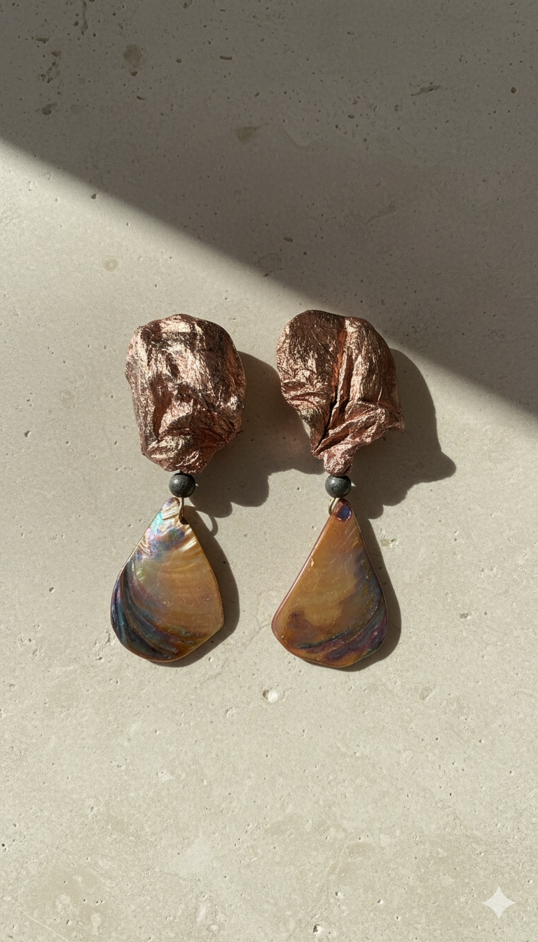 Handmade Paper Earrings – Organic Inspired Design | Niksa Design