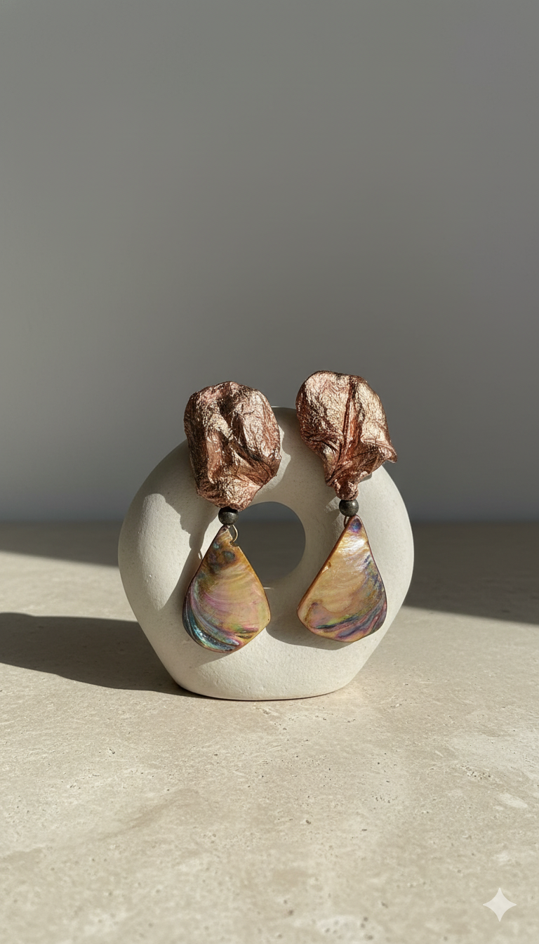 Handmade Paper Earrings – Organic Inspired Design | Niksa Design