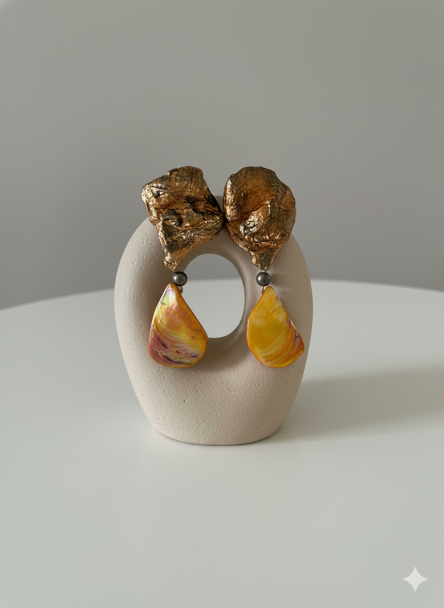 Handmade Paper Earrings – Organic Inspired Design | Niksa Design