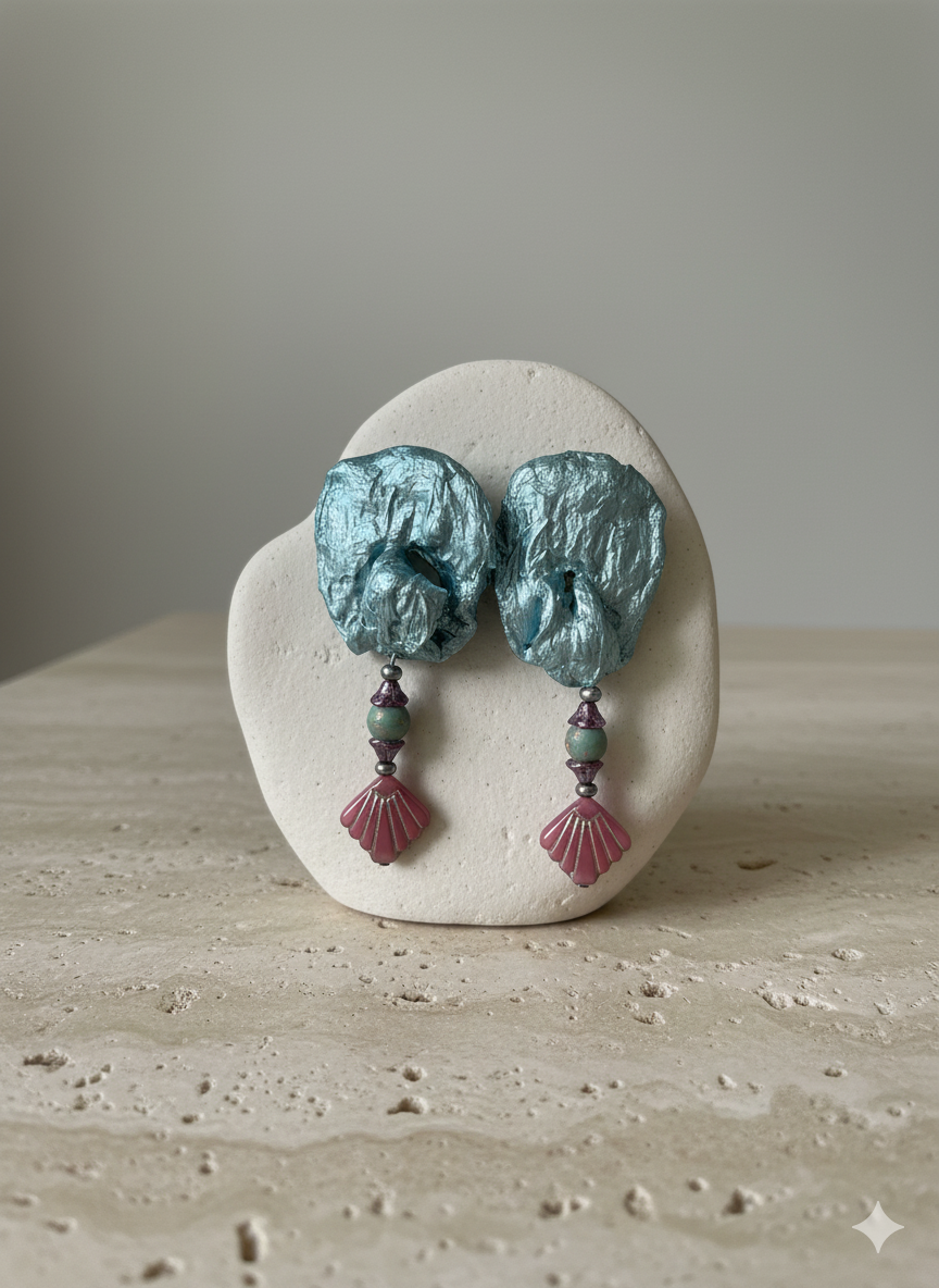 Handmade Paper Earrings – Organic Inspired Design | Niksa Design