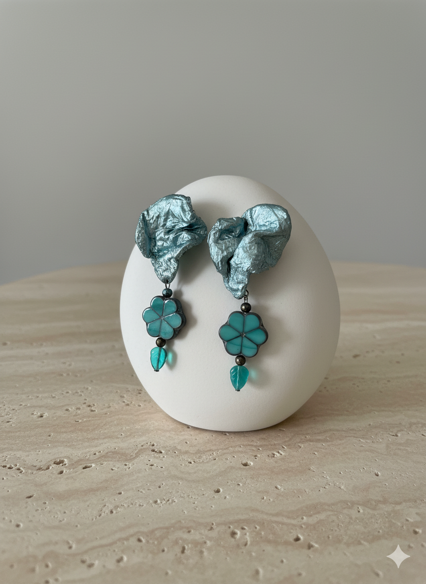 Handmade Paper Earrings – Organic Inspired Design | Niksa Design