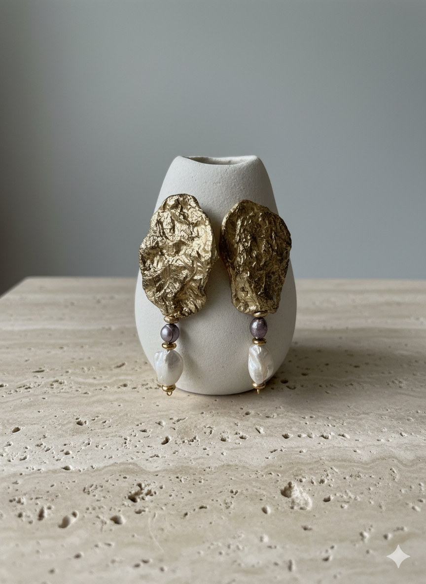 Handmade Paper Earrings – Organic Inspired Design | Niksa Design