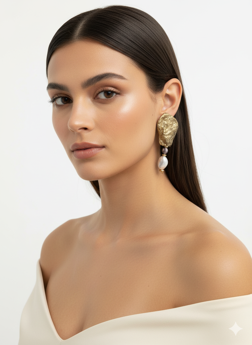 Handmade Paper Earrings – Organic Inspired Design | Niksa Design
