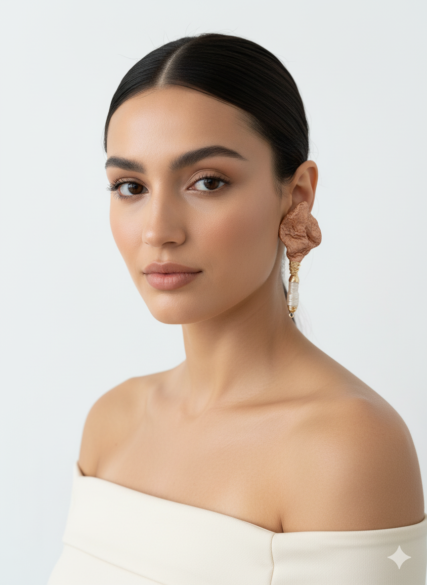 Handmade Paper Earrings – Organic Inspired Design | Niksa Design