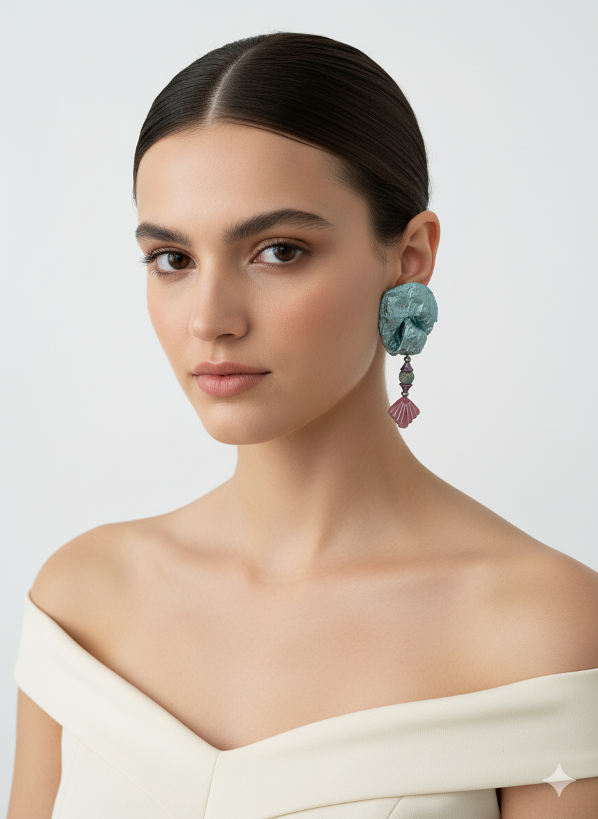 Handmade Paper Earrings – Organic Inspired Design | Niksa Design