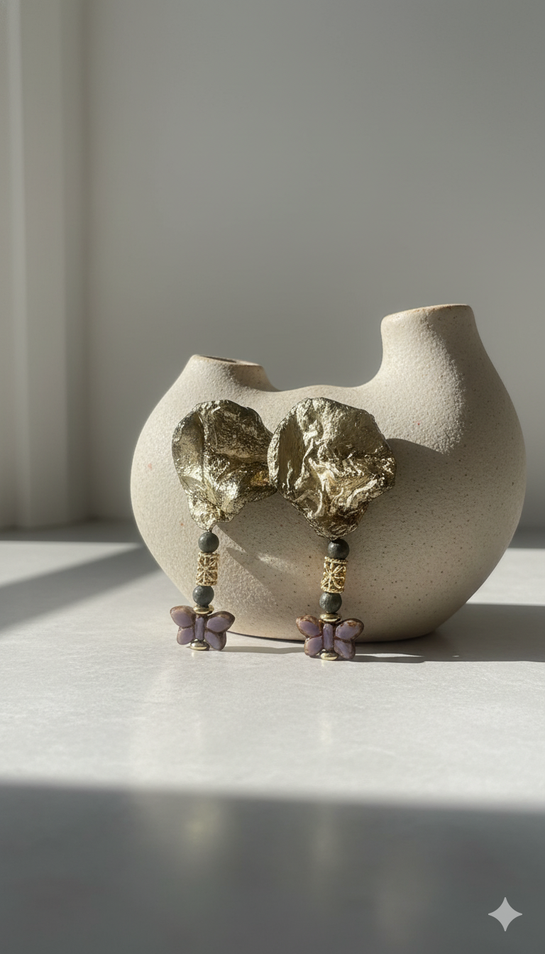 Handmade Paper Earrings – Organic Inspired Design | Niksa Design