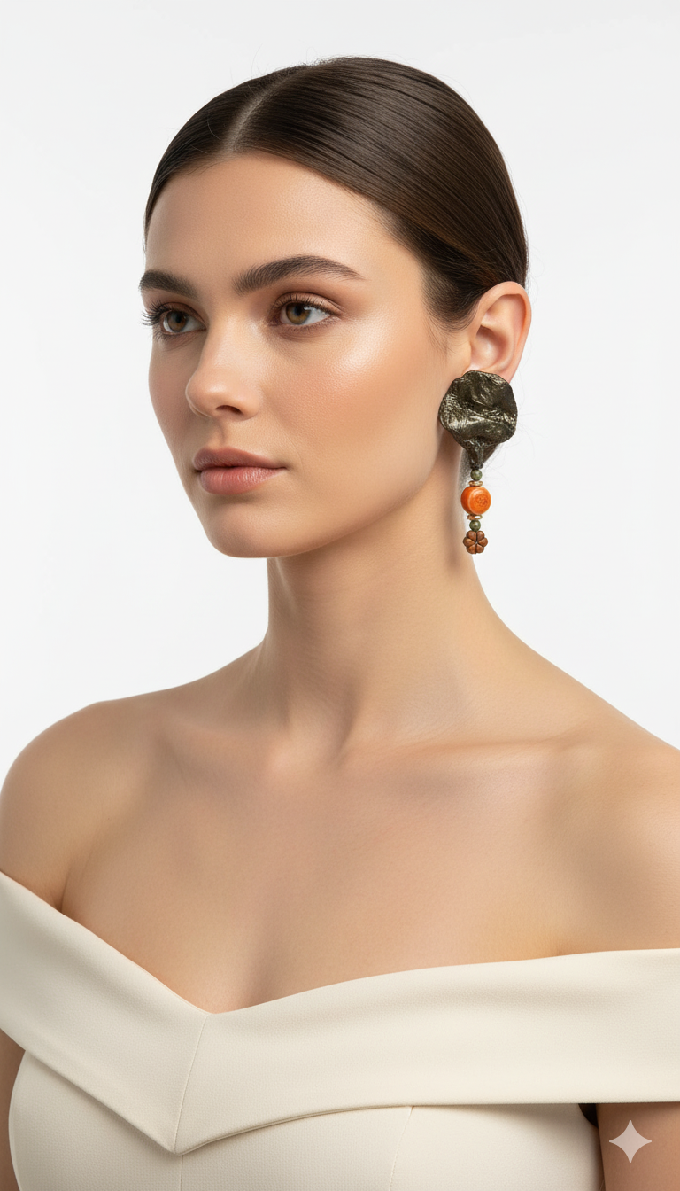 Handmade Paper Earrings – Organic Inspired Design | Niksa Design