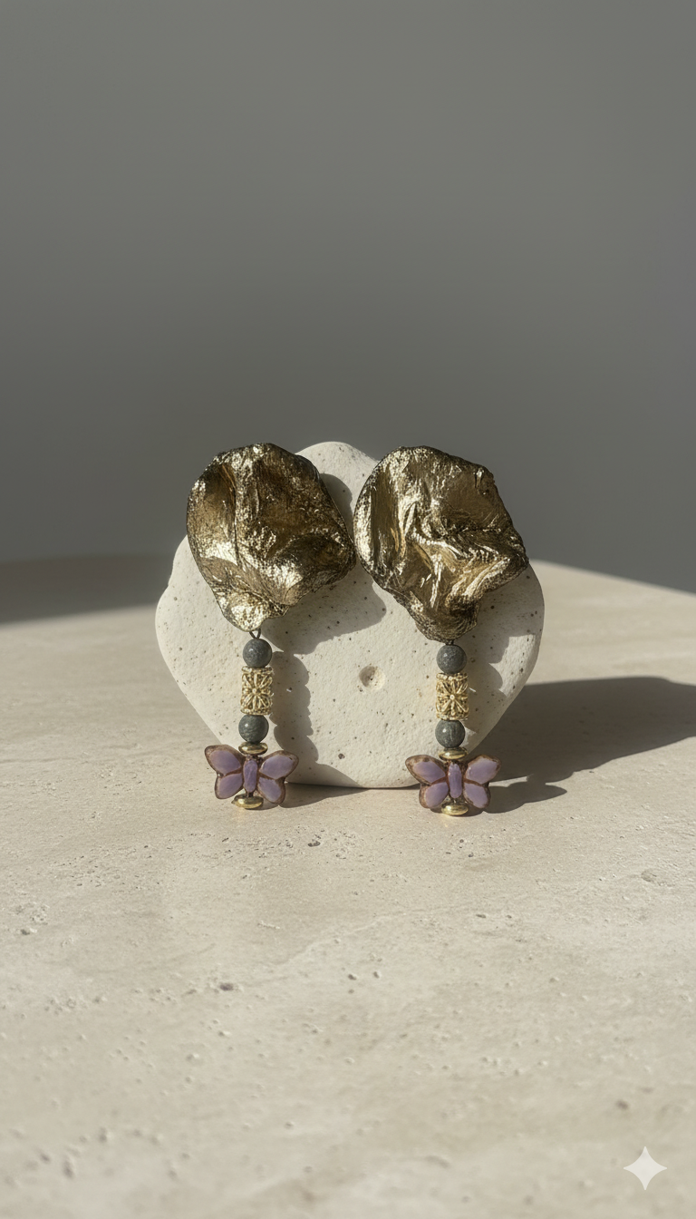 Handmade Paper Earrings – Organic Inspired Design | Niksa Design