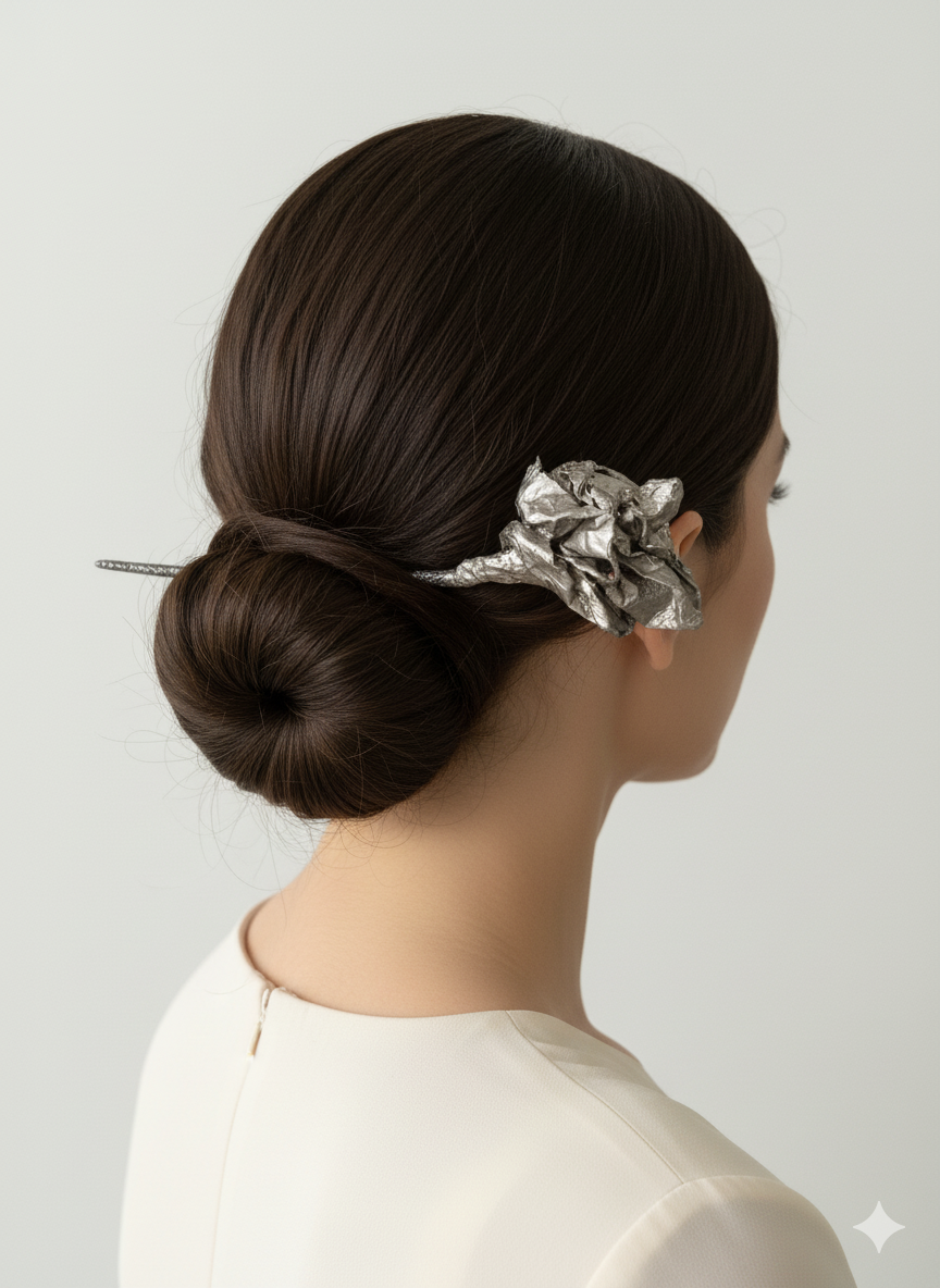 Handmade Paper Hairpin – Organic Inspired Design | Niksa Design