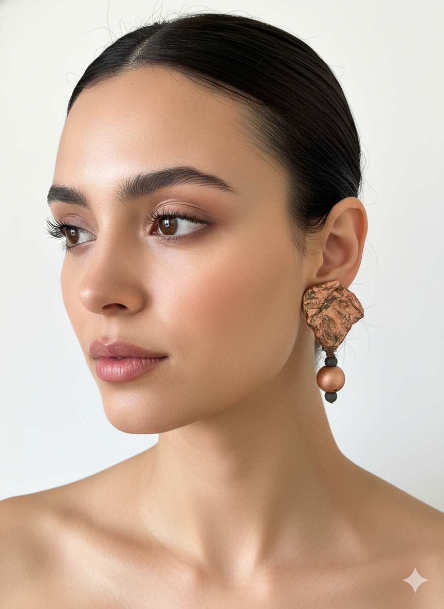 Handmade Paper Earrings – Organic Inspired Design | Niksa Design
