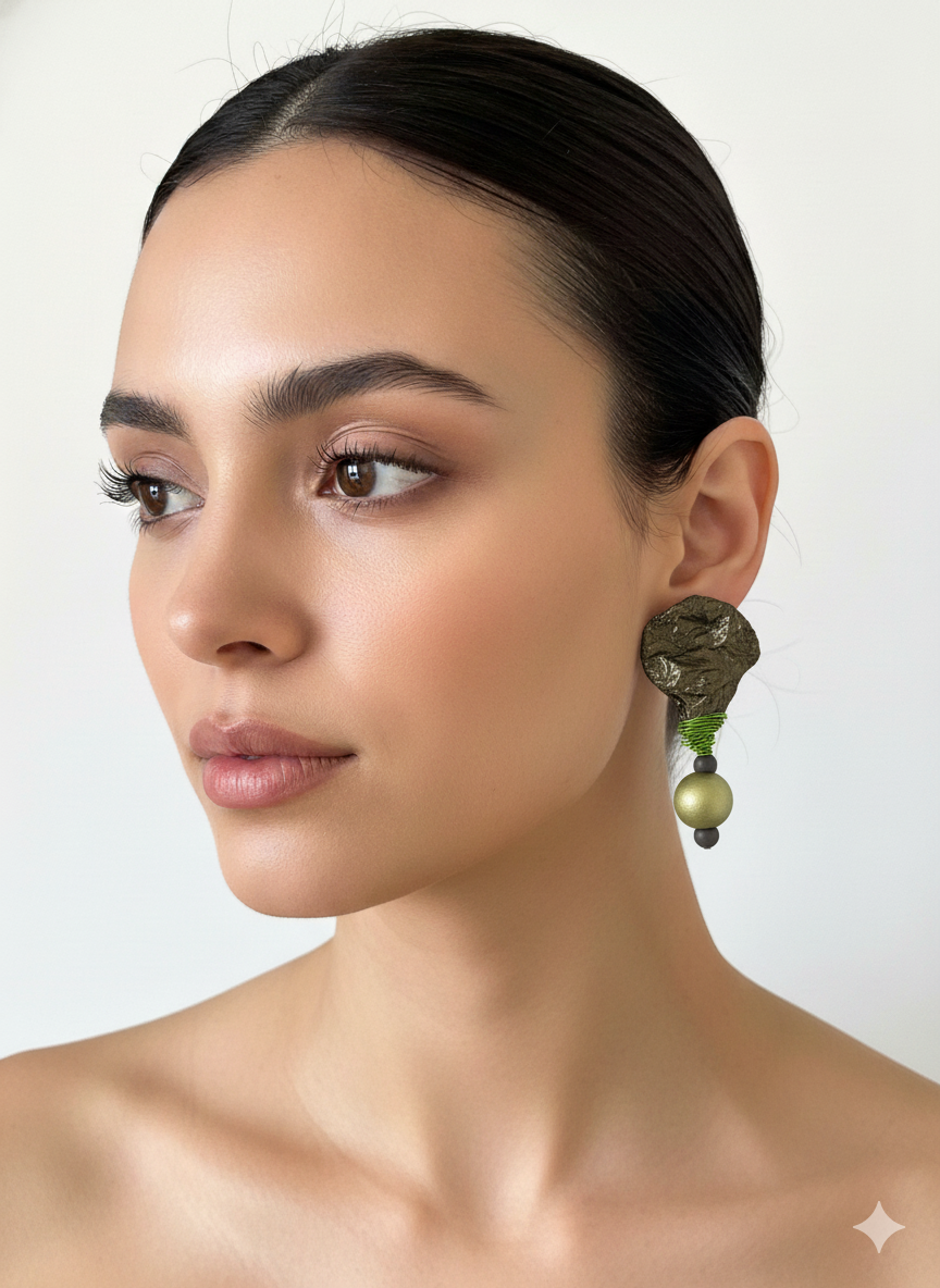 Handmade Paper Earrings – Organic Inspired Design | Niksa Design