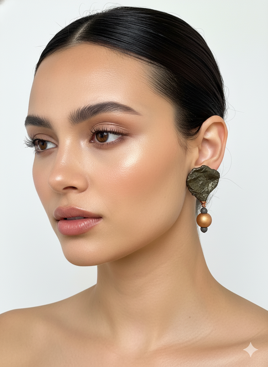 Handmade Paper Earrings – Organic Inspired Design | Niksa Design