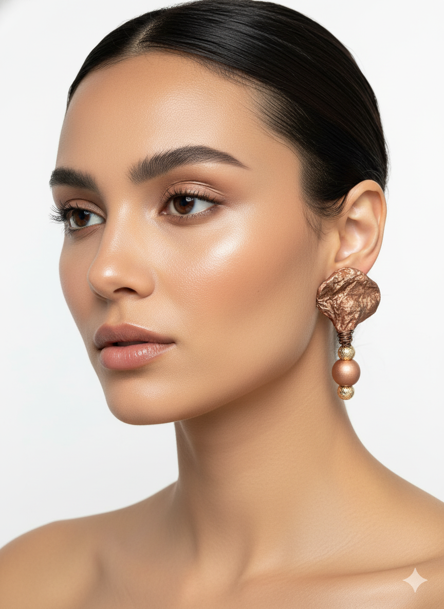 Handmade Paper Earrings – Organic Inspired Design | Niksa Design