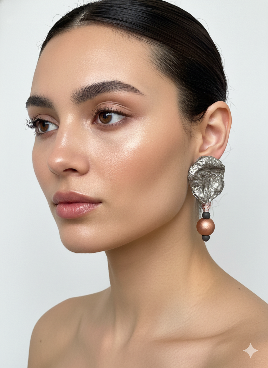 Handmade Paper Earrings – Organic Inspired Design | Niksa Design