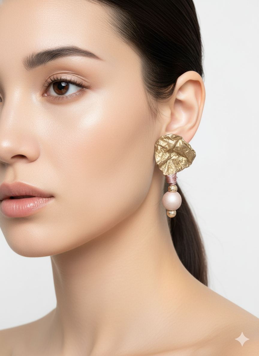 Handmade Paper Earrings – Organic Inspired Design | Niksa Design