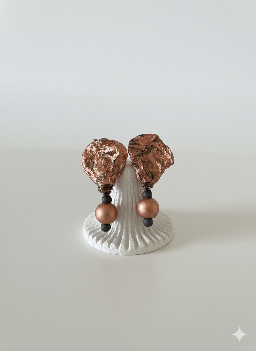 Handmade Paper Earrings – Organic Inspired Design | Niksa Design