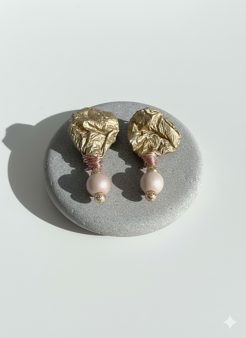 Handmade Paper Earrings – Organic Inspired Design | Niksa Design