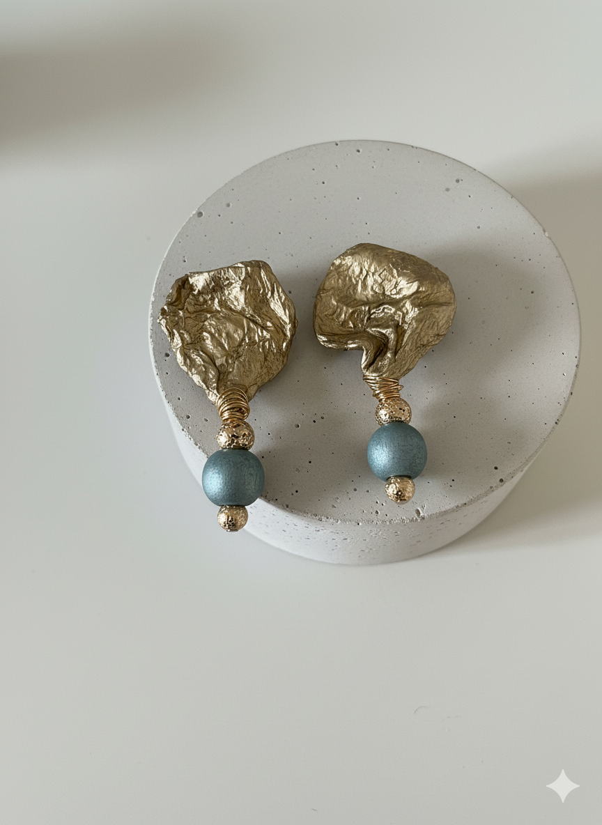 Handmade Paper Earrings – Organic Inspired Design | Niksa Design