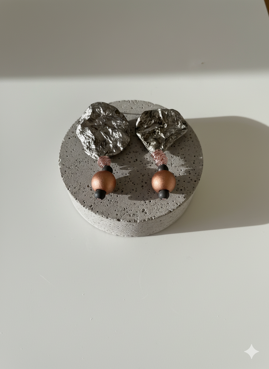 Handmade Paper Earrings – Organic Inspired Design | Niksa Design