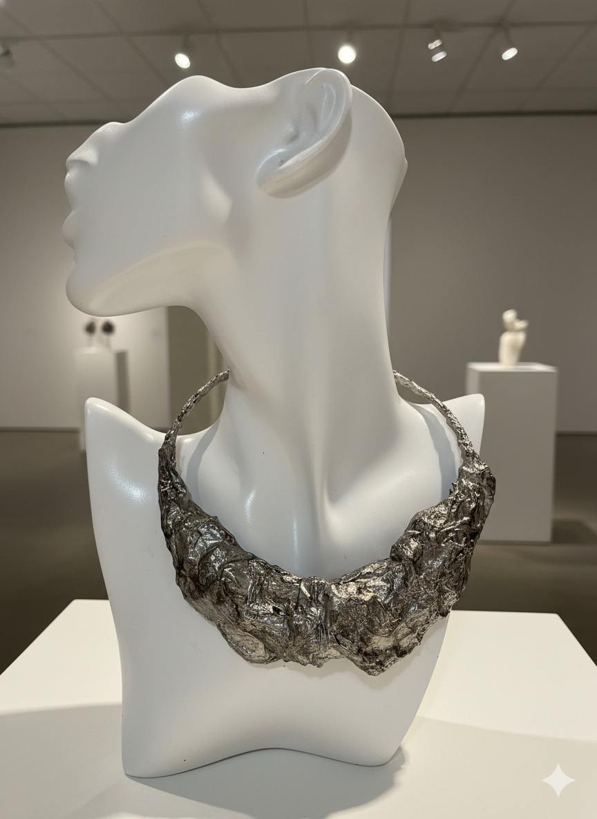 Handmade Paper Necklace – Sculptural Modern Design | Niksa Design