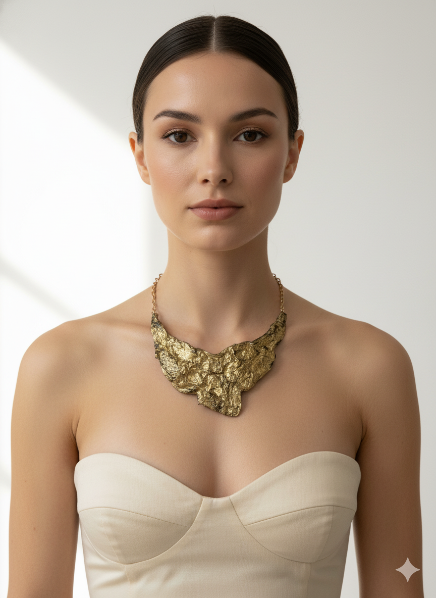 Handmade Paper Necklace – Sculptural Modern Design | Niksa Design