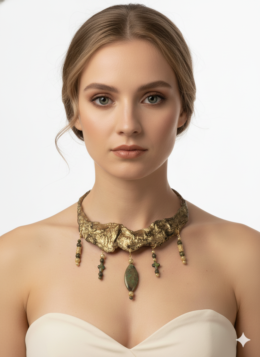 Handmade Paper Necklace – Sculptural Modern Design | Niksa Design