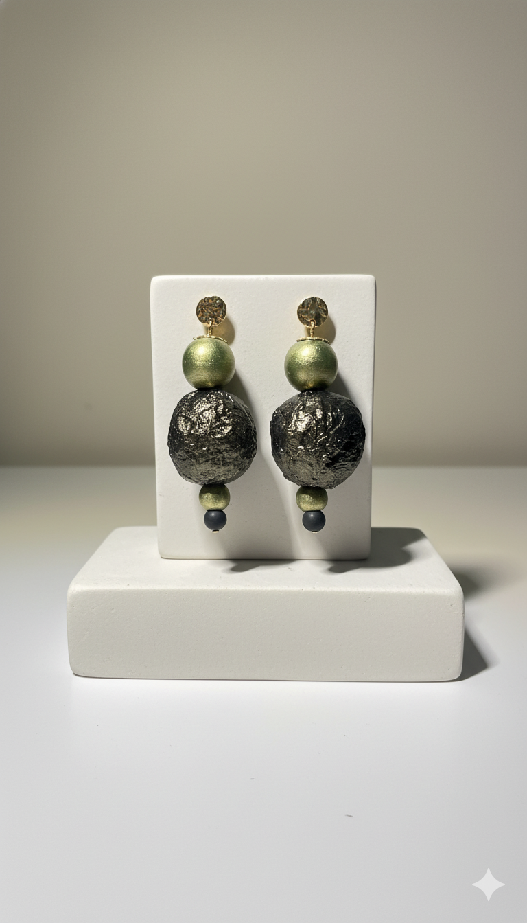 Handmade Paper Earrings – Organic Inspired Design | Niksa Design