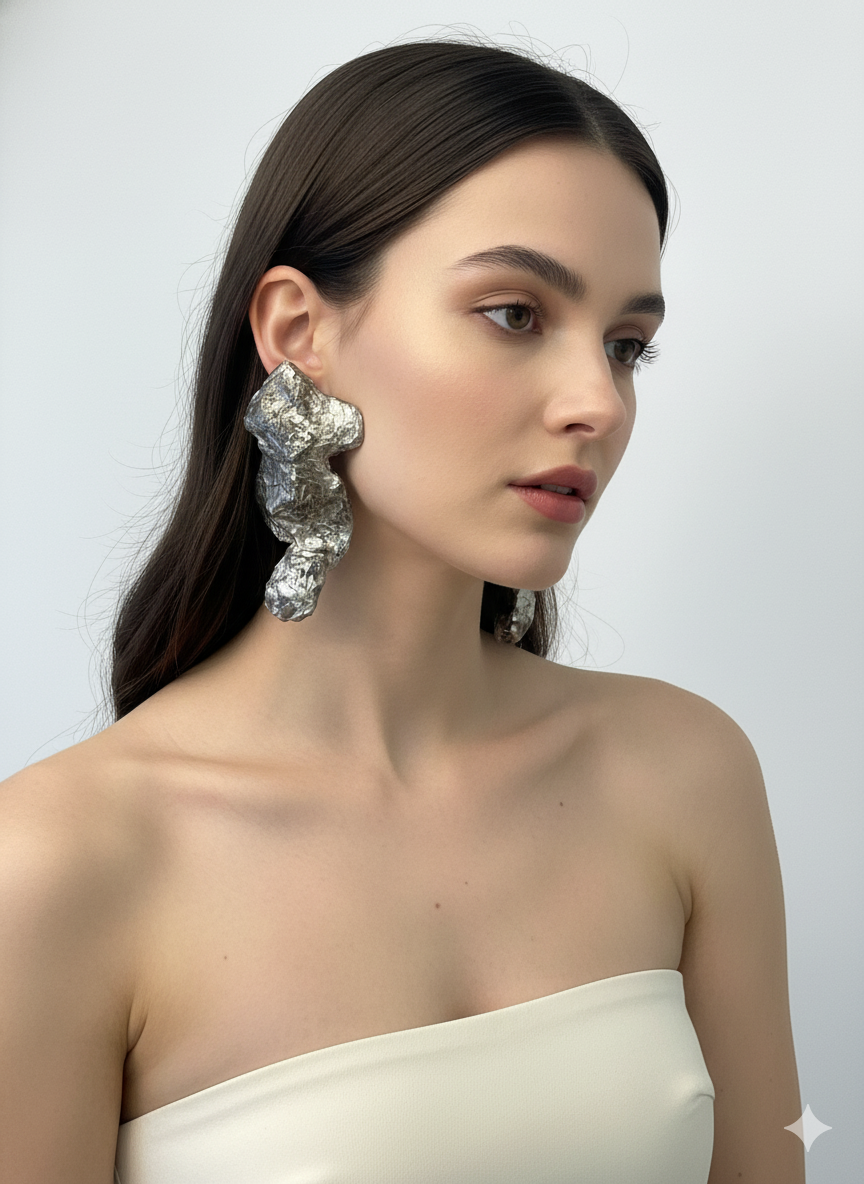 Handmade Paper Earrings – Organic Inspired Design | Niksa Design