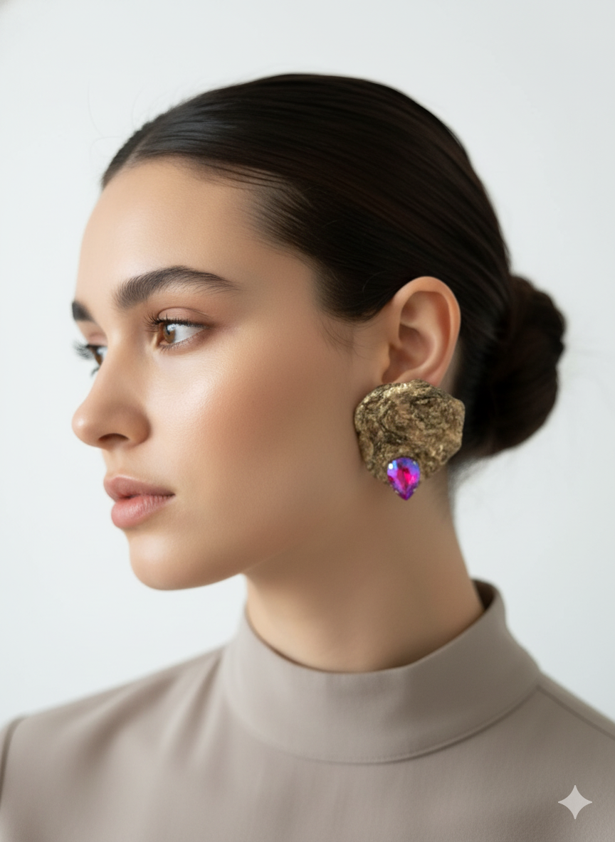 Handmade Paper Earrings – Organic Inspired Design | Niksa Design