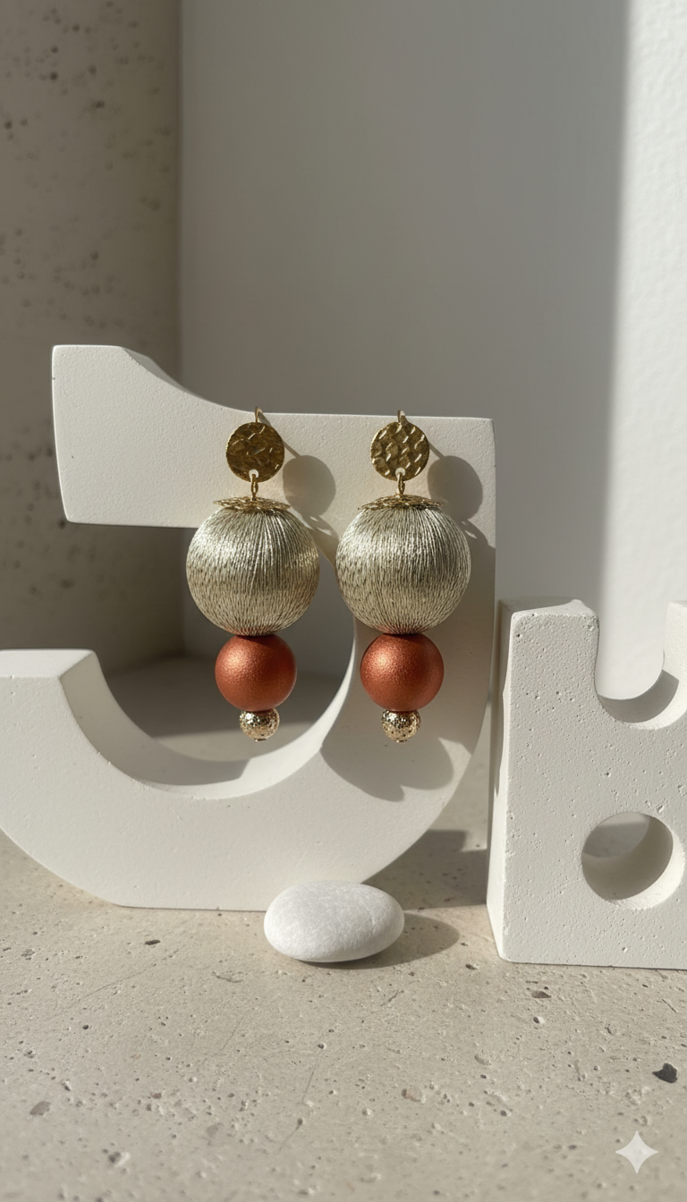 Handmade Paper Earrings – Organic Inspired Design | Niksa Design