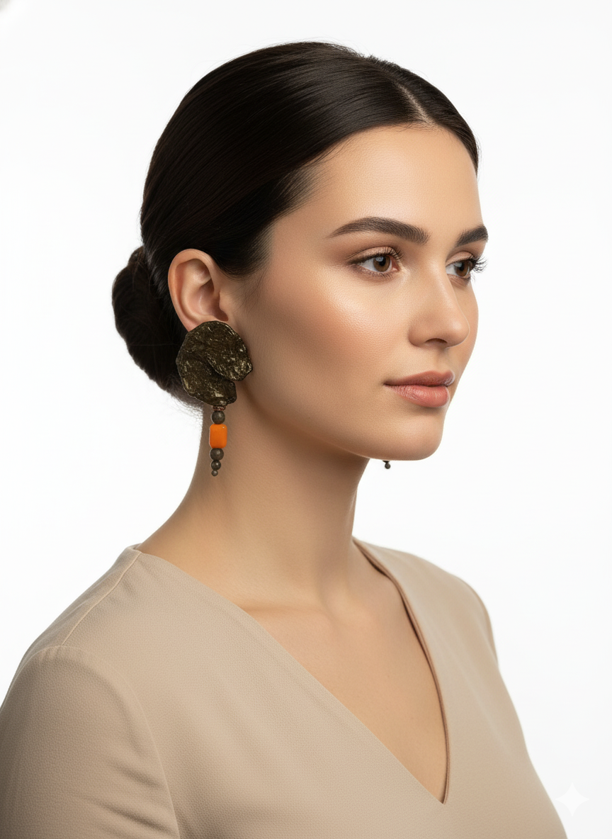 Handmade Paper Earrings – Organic Inspired Design | Niksa Design