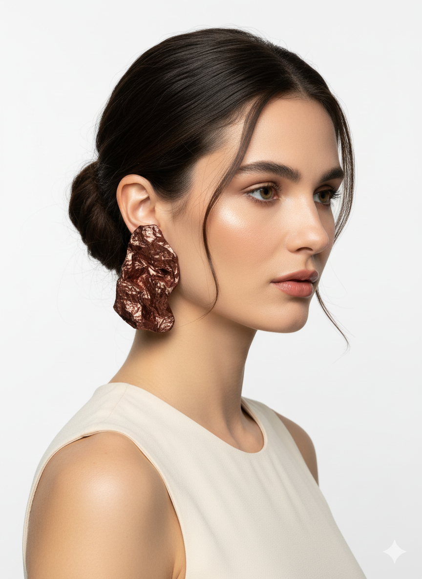 Handmade Paper Earrings – Organic Inspired Design | Niksa Design