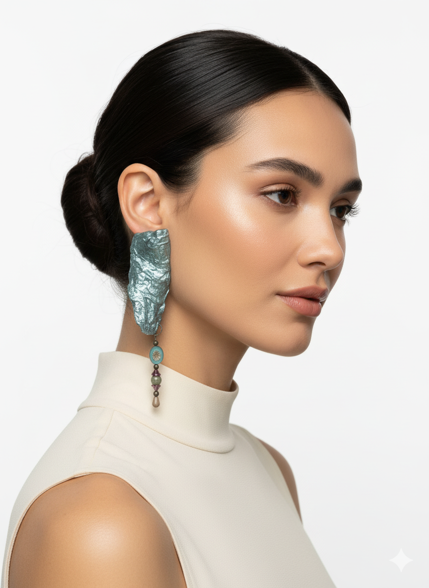 Handmade Paper Earrings – Organic Inspired Design | Niksa Design