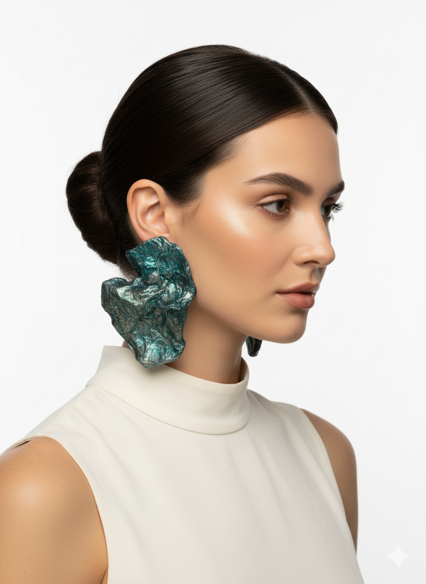 Handmade Paper Earrings – Organic Inspired Design | Niksa Design