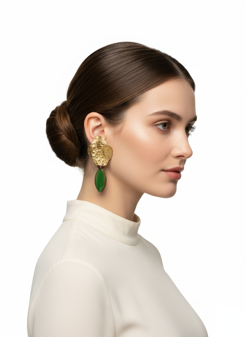 Sculptural Paper Earrings – Handmade Asymmetrical Jewelry | Organic Design Inspired by Nature