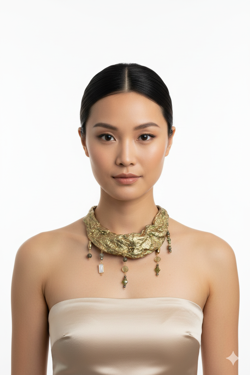 Handmade Paper Necklace – Sculptural Modern Design | Niksa Design