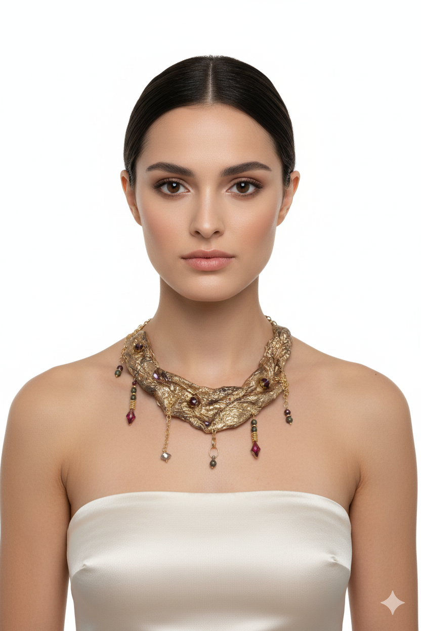 Handmade Paper Necklace – Sculptural Modern Design | Niksa Design