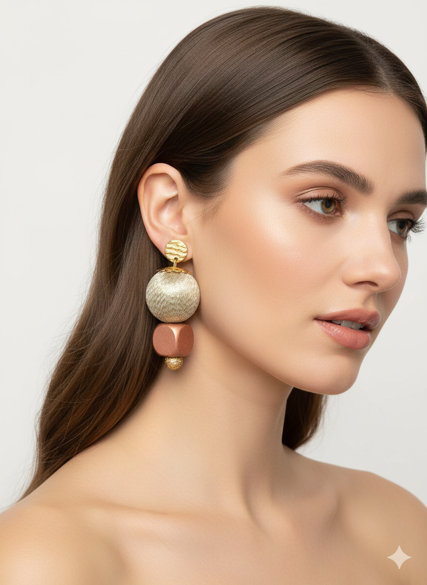 Eroded Bloom — Handmade Sculptural Paper Earrings — image 5