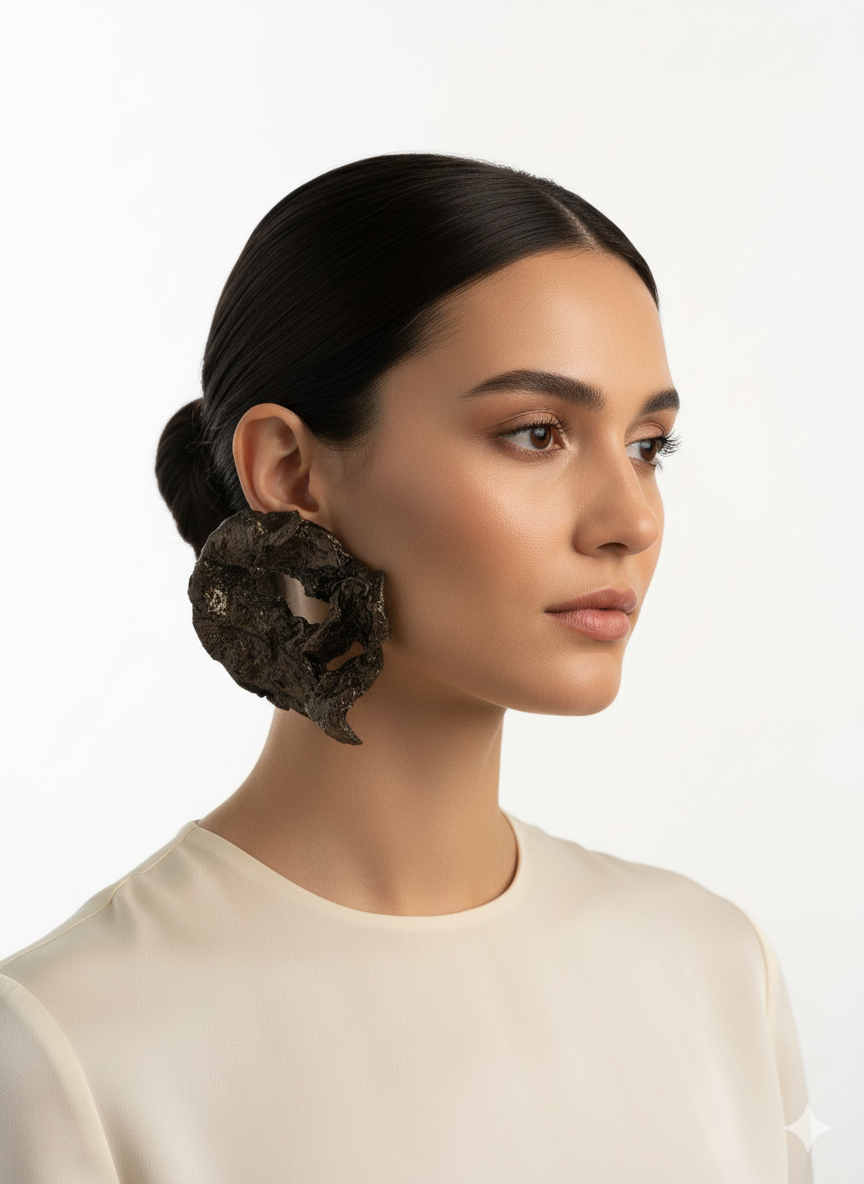 Handmade Paper Earrings – Organic Inspired Design | Niksa Design