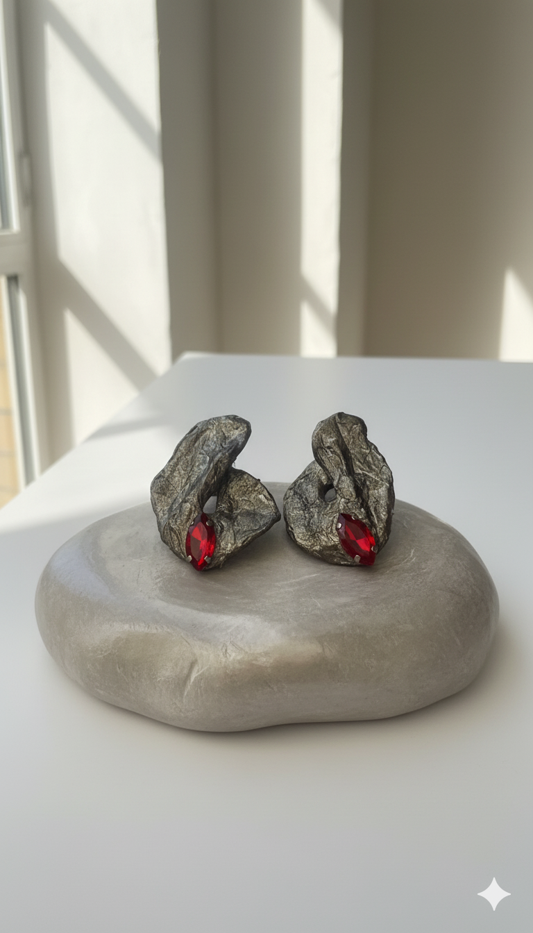 Handmade Paper Earrings – Organic Inspired Design | Niksa Design