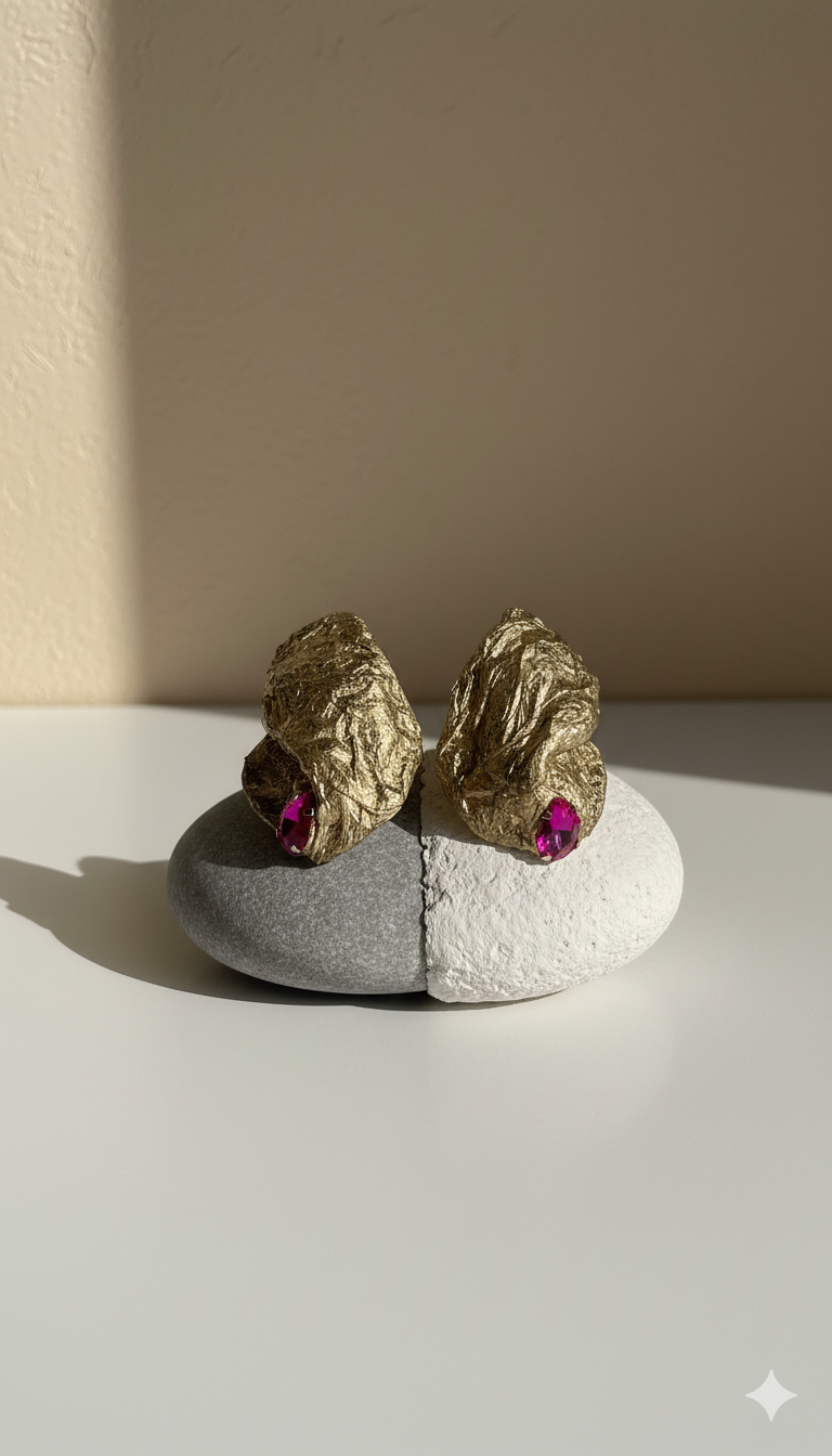 Handmade Paper Earrings – Organic Inspired Design | Niksa Design