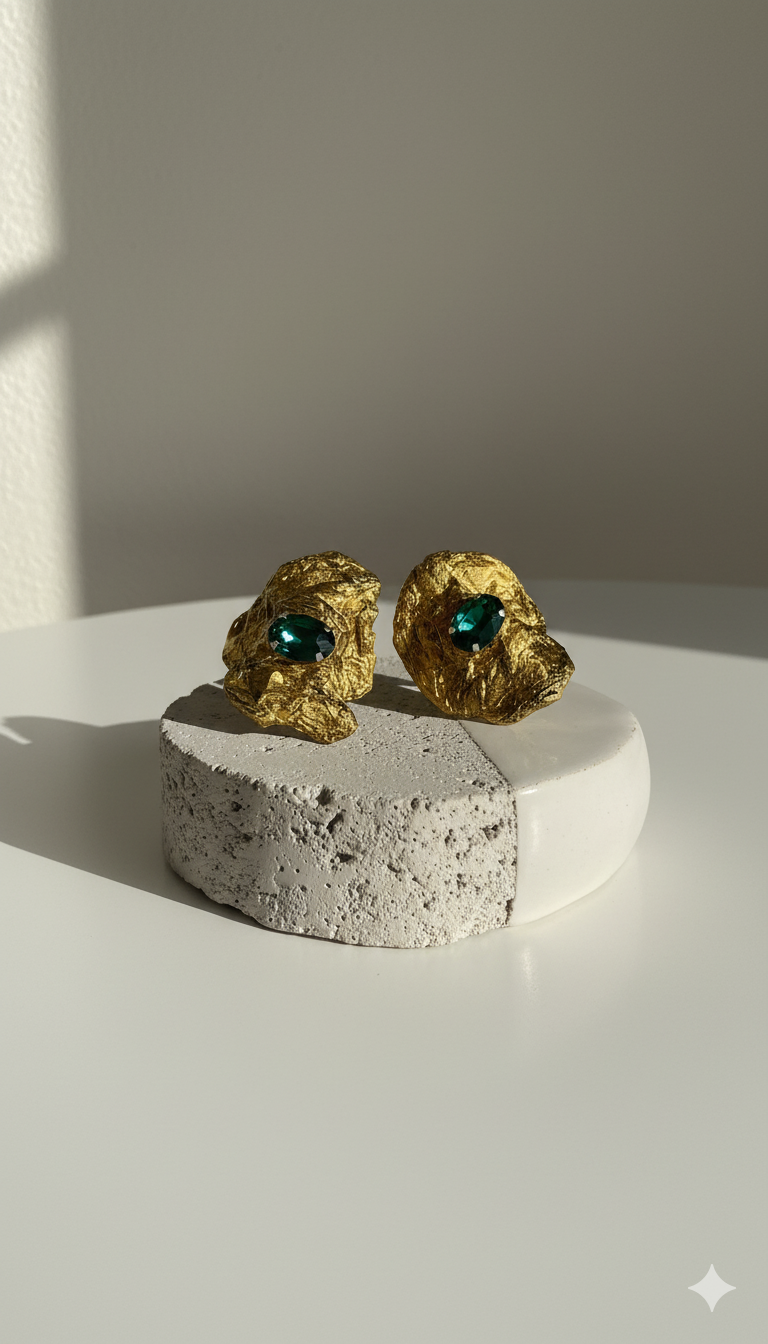 Handmade Paper Earrings – Organic Inspired Design | Niksa Design