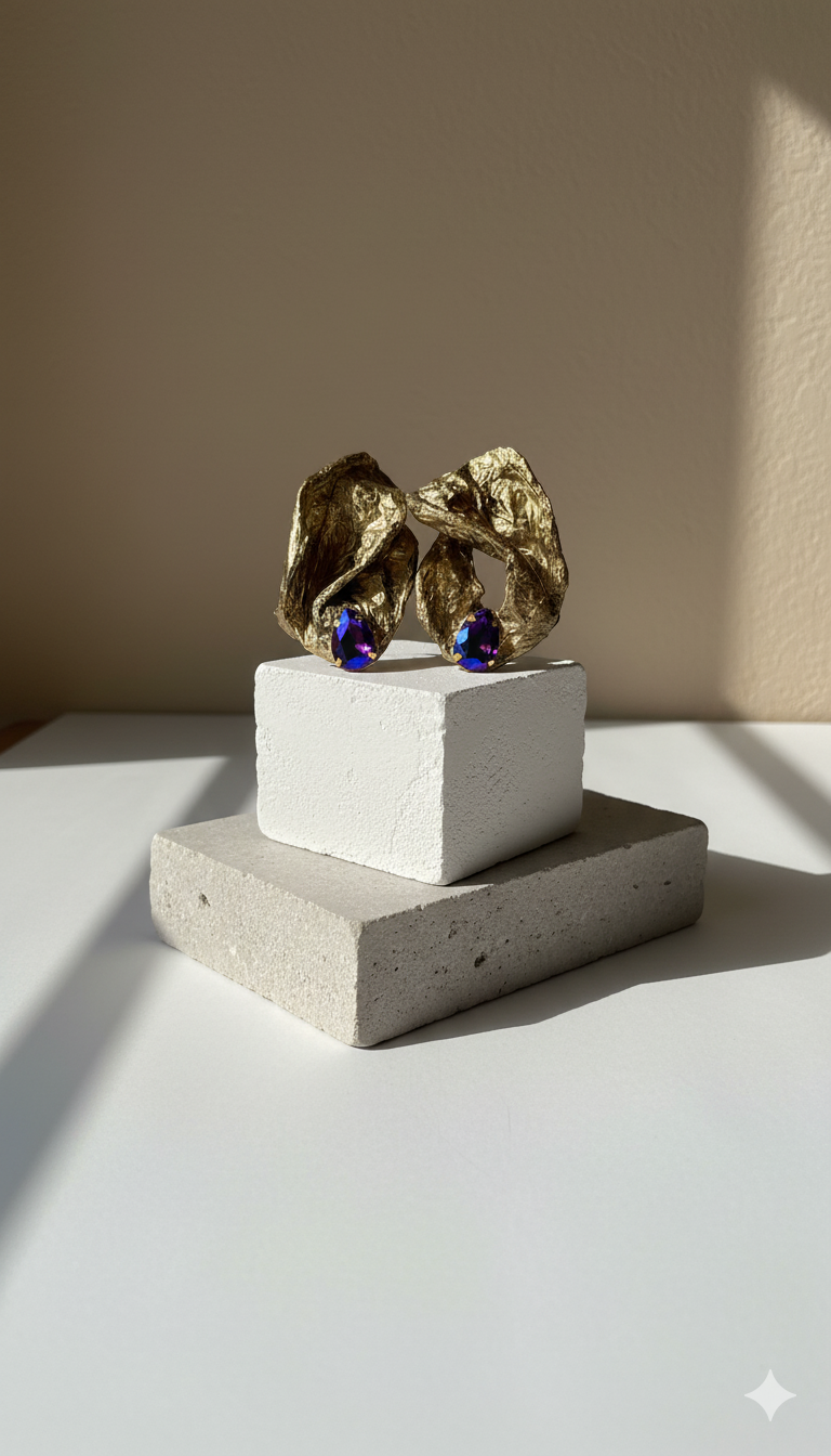 Handmade Paper Earrings – Organic Inspired Design | Niksa Design