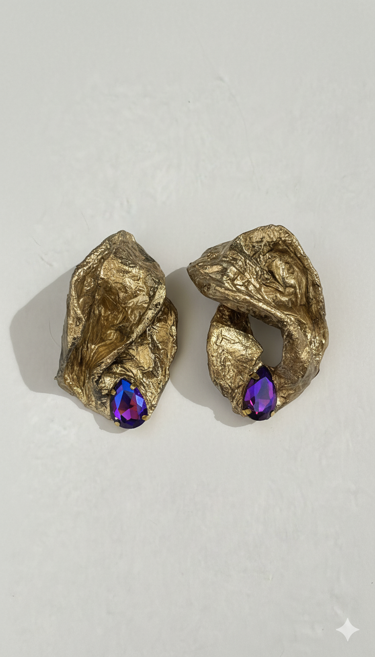 Handmade Paper Earrings – Organic Inspired Design | Niksa Design