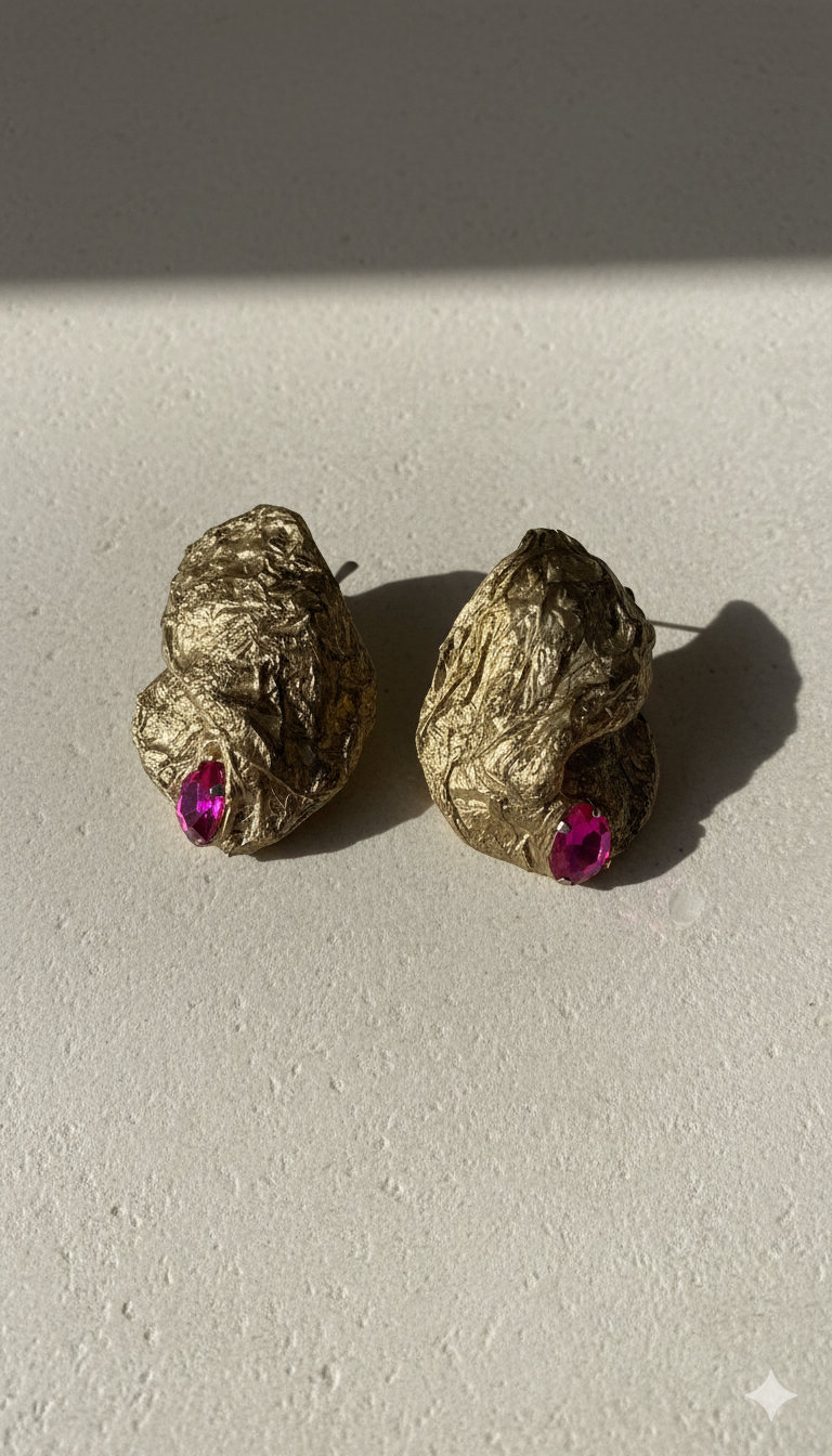 Handmade Paper Earrings – Organic Inspired Design | Niksa Design