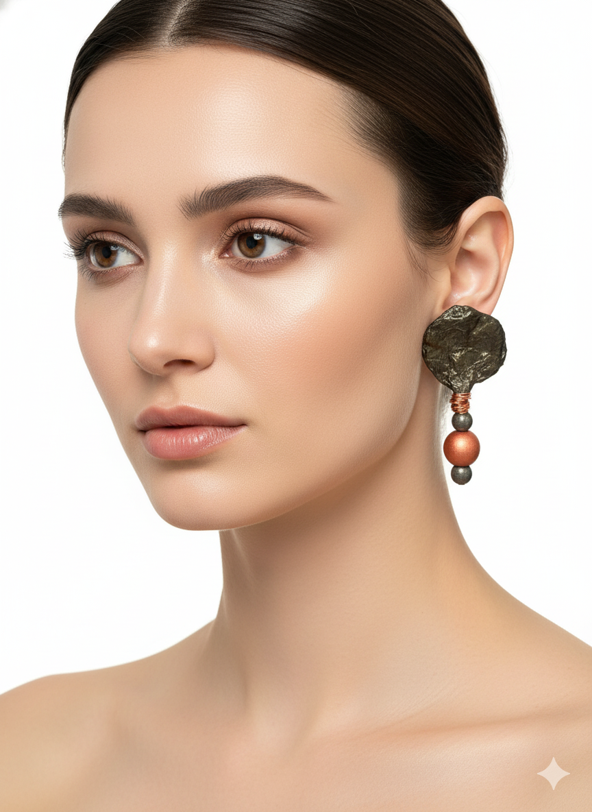 Handmade Paper Earrings – Organic Inspired Design | Niksa Design